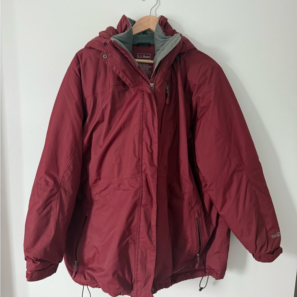 L.L. Bean Women's Rugged Ridge Parka (Ski Jacket) in Burgundy